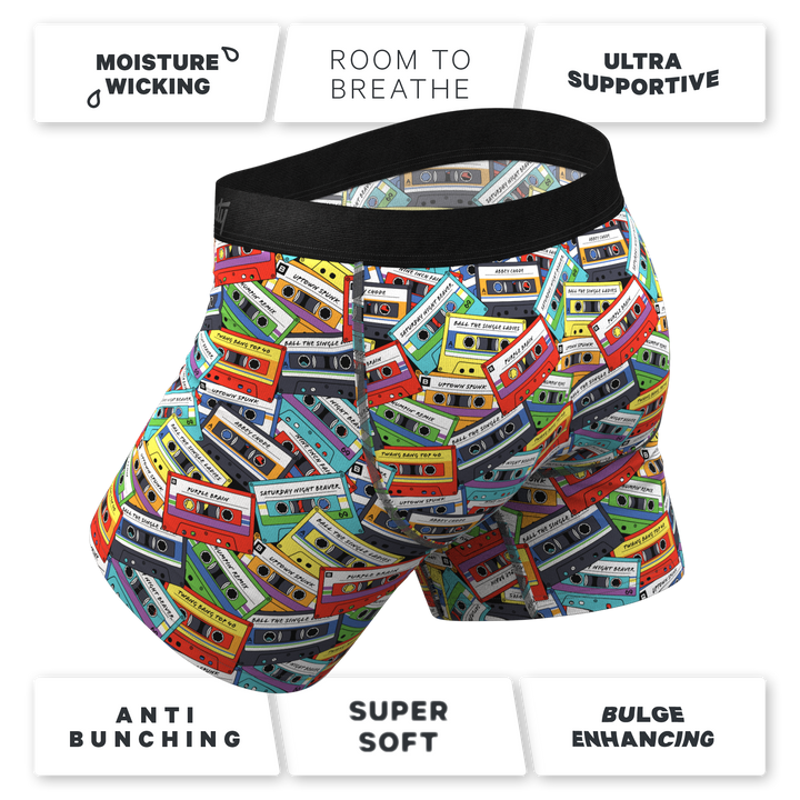The Mixtape Cassette Tape Underwear with Ball Hammock® Pouch