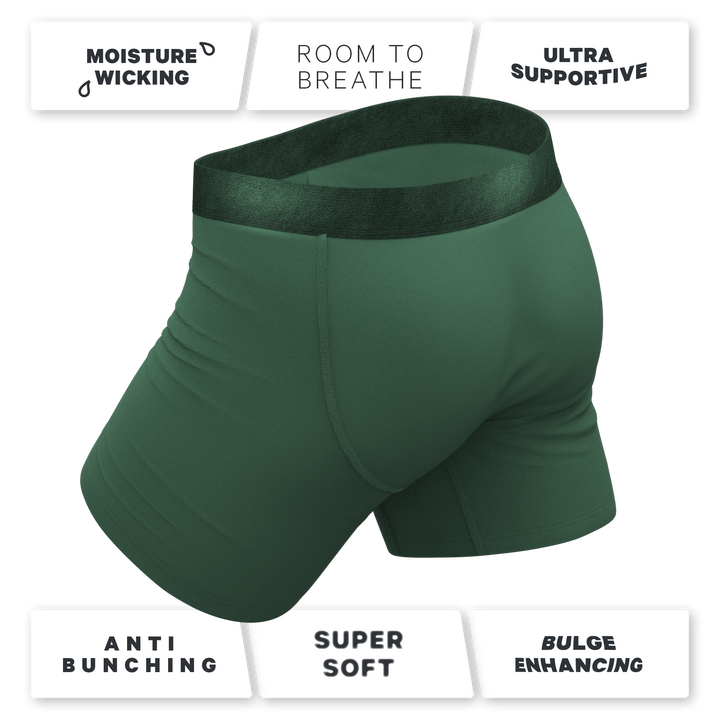 The Money Tree | Forrest Green Tonal Ball Hammock® Pouch Underwear With Fly