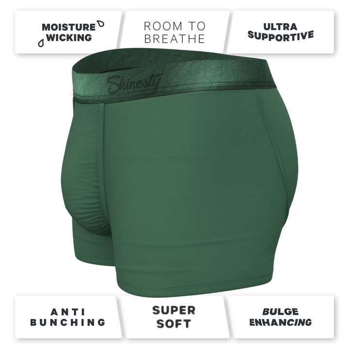 Shinesty "The Money Tree" Forrest Green Tonal Ball Hammock® Pouch Trunks Underwear