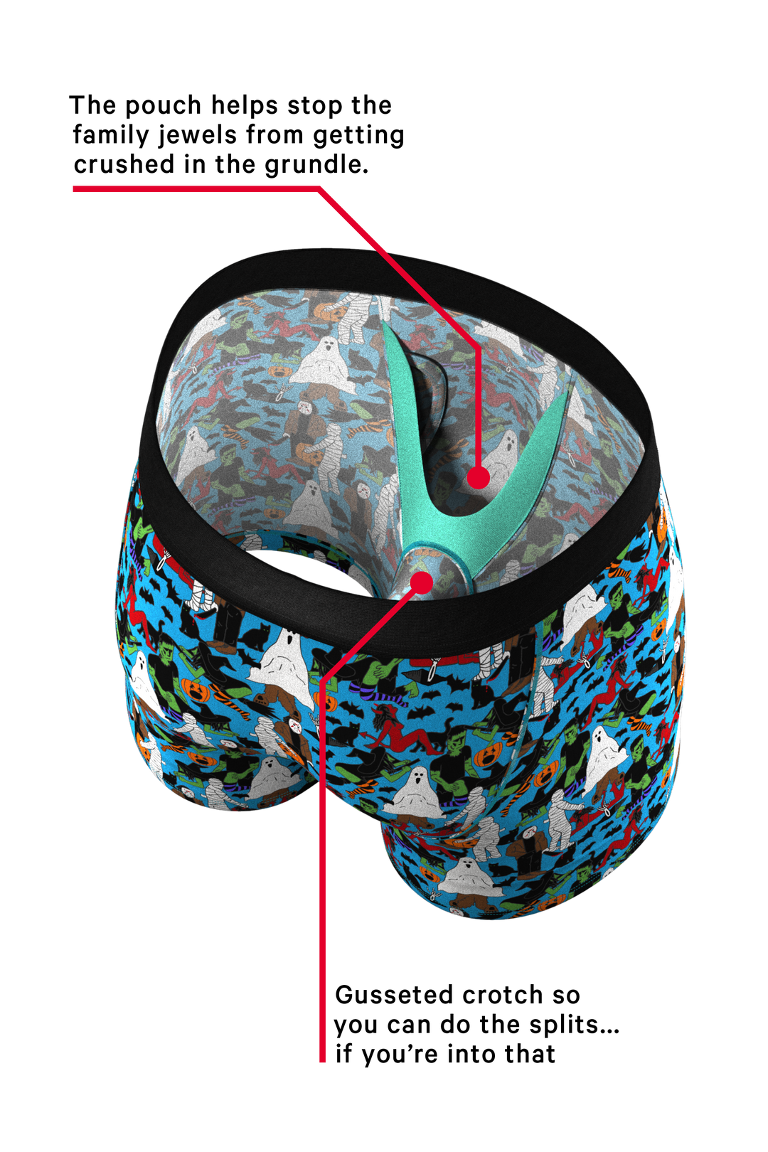 The Monster Smash Halloween Ball Hammock® Boxers With Fly