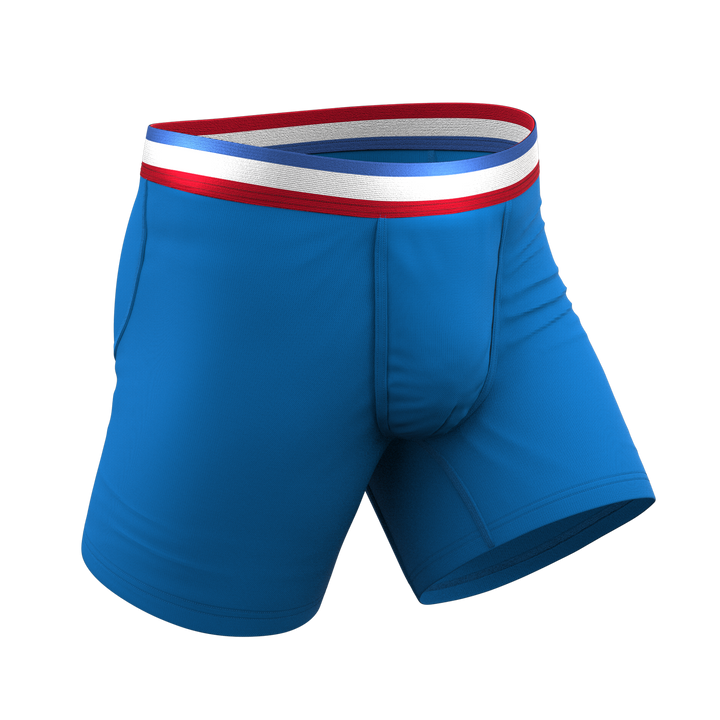 The Morning Glory Blue Ball Hammock® Pouch Underwear with USA Waistband