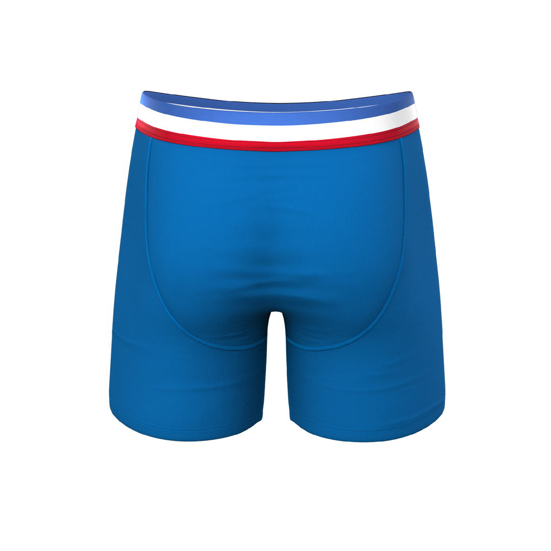 The Morning Glory Blue Ball Hammock® Pouch Underwear with USA Waistband