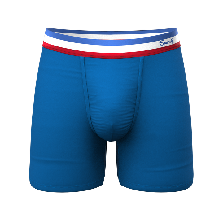 The Morning Glory Blue Ball Hammock® Pouch Underwear with USA Waistband