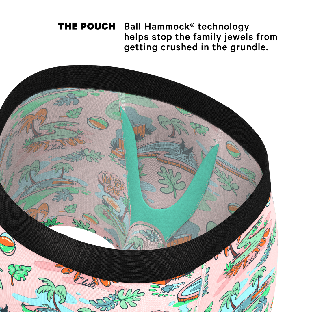 Shinesty "The Motel Hotel" Palm Springs Tropical Ball Hammock® Pouch Boxer Briefs