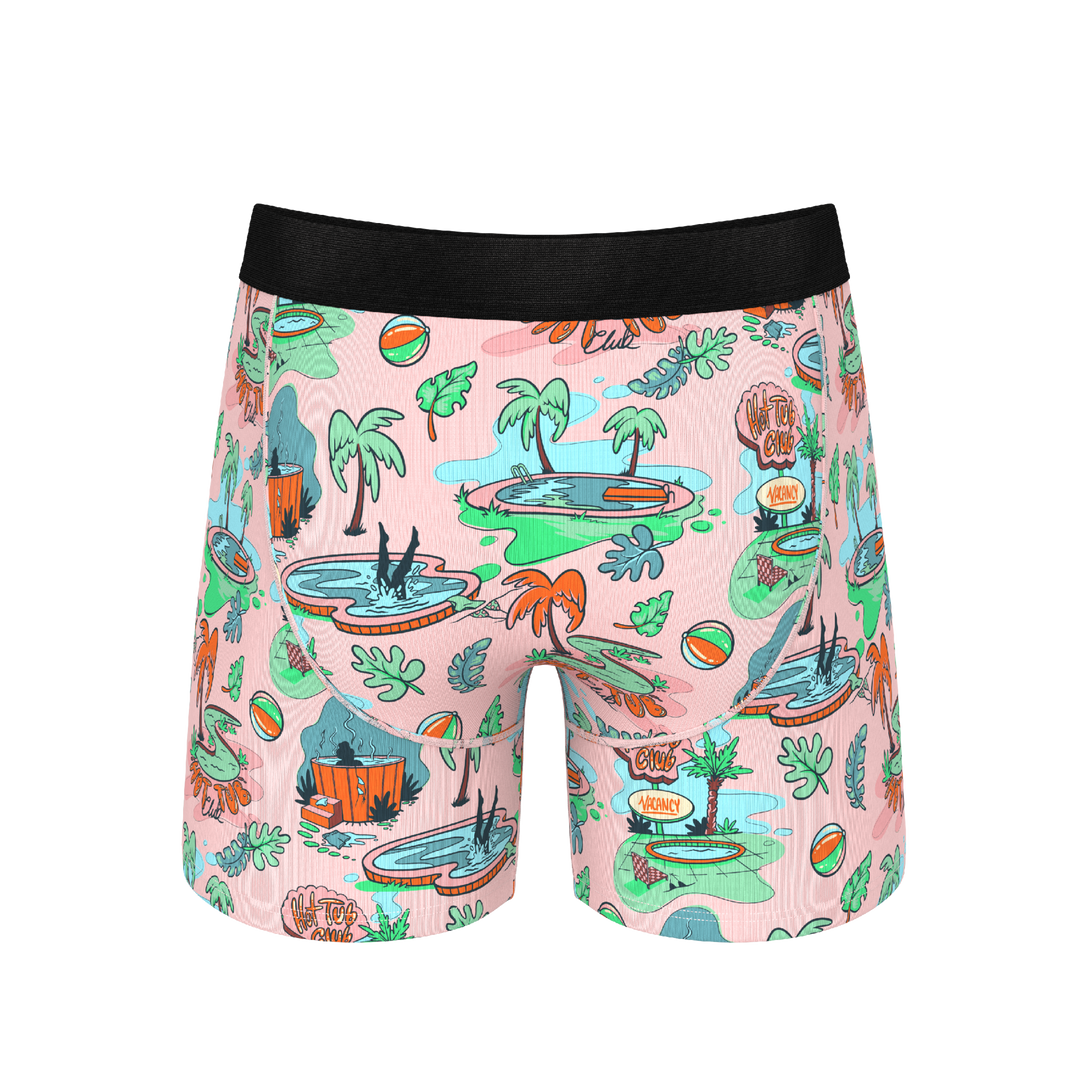 Shinesty "The Motel Hotel" Palm Springs Tropical Ball Hammock® Pouch Boxer Briefs
