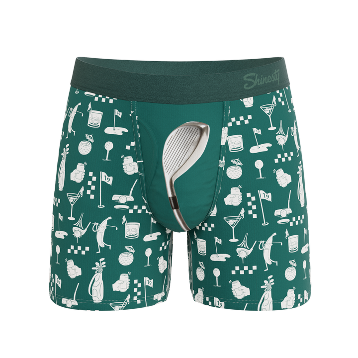 Shinesty Ball Hammock® Magnum Big Pouch Underwear - The Mulligan (Green Golf)