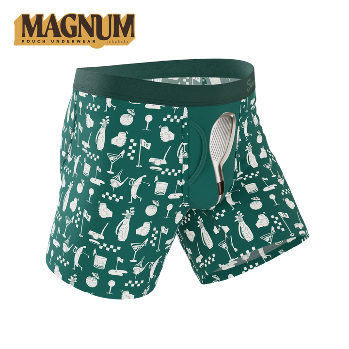 Shinesty Ball Hammock® Magnum Big Pouch Underwear - The Mulligan (Green Golf)