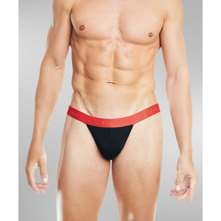 SilkCut men's Micro Modal Air jockstrap 2-pack in black and red – breathable athletic supporter