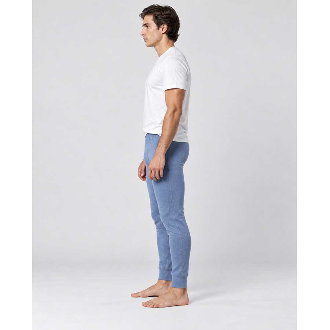 SilkCut Men's Turkish Cotton Thermal Long Johns – men's double-faced knit thermal base layer bottoms