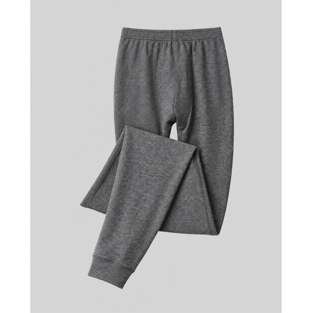 SilkCut Men's Turkish Cotton Thermal Long Johns – men's double-faced knit thermal base layer bottoms