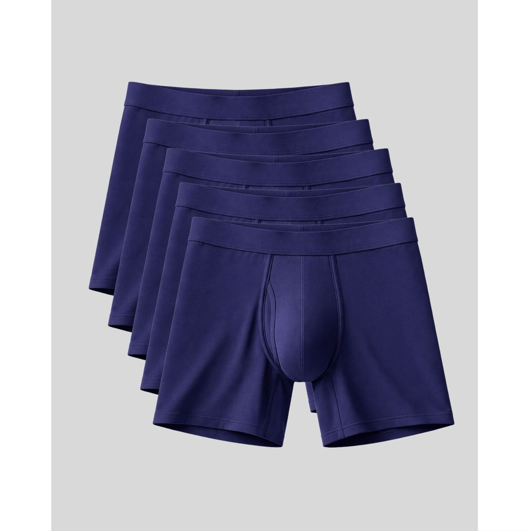 SilkCut Bamboo Boxer Briefs 5-Pack – men's 100% bamboo boxer briefs functional fly 5 pack