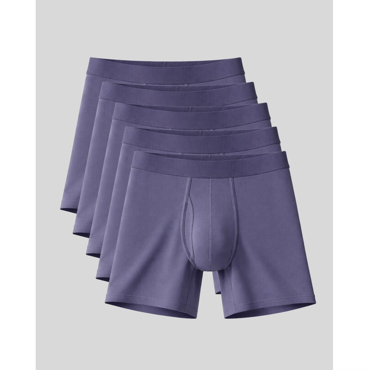 SilkCut Bamboo Boxer Briefs 5-Pack – men's 100% bamboo boxer briefs functional fly 5 pack