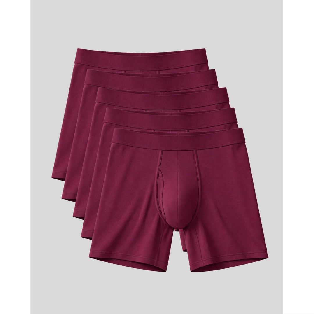 SilkCut Bamboo Boxer Briefs 5-Pack – men's 100% bamboo boxer briefs functional fly 5 pack