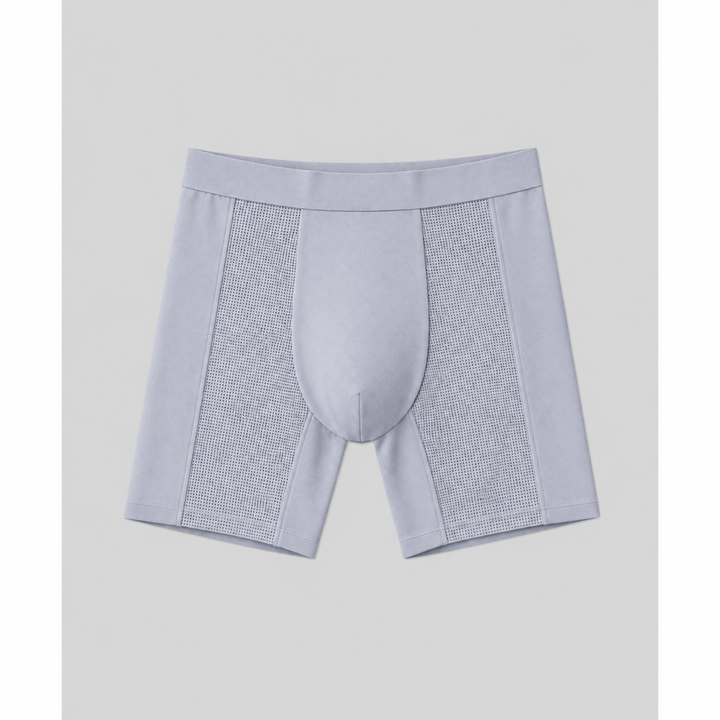 SilkCut Men's Mesh Modal Performance Boxer Briefs – Breathable Gym Underwear