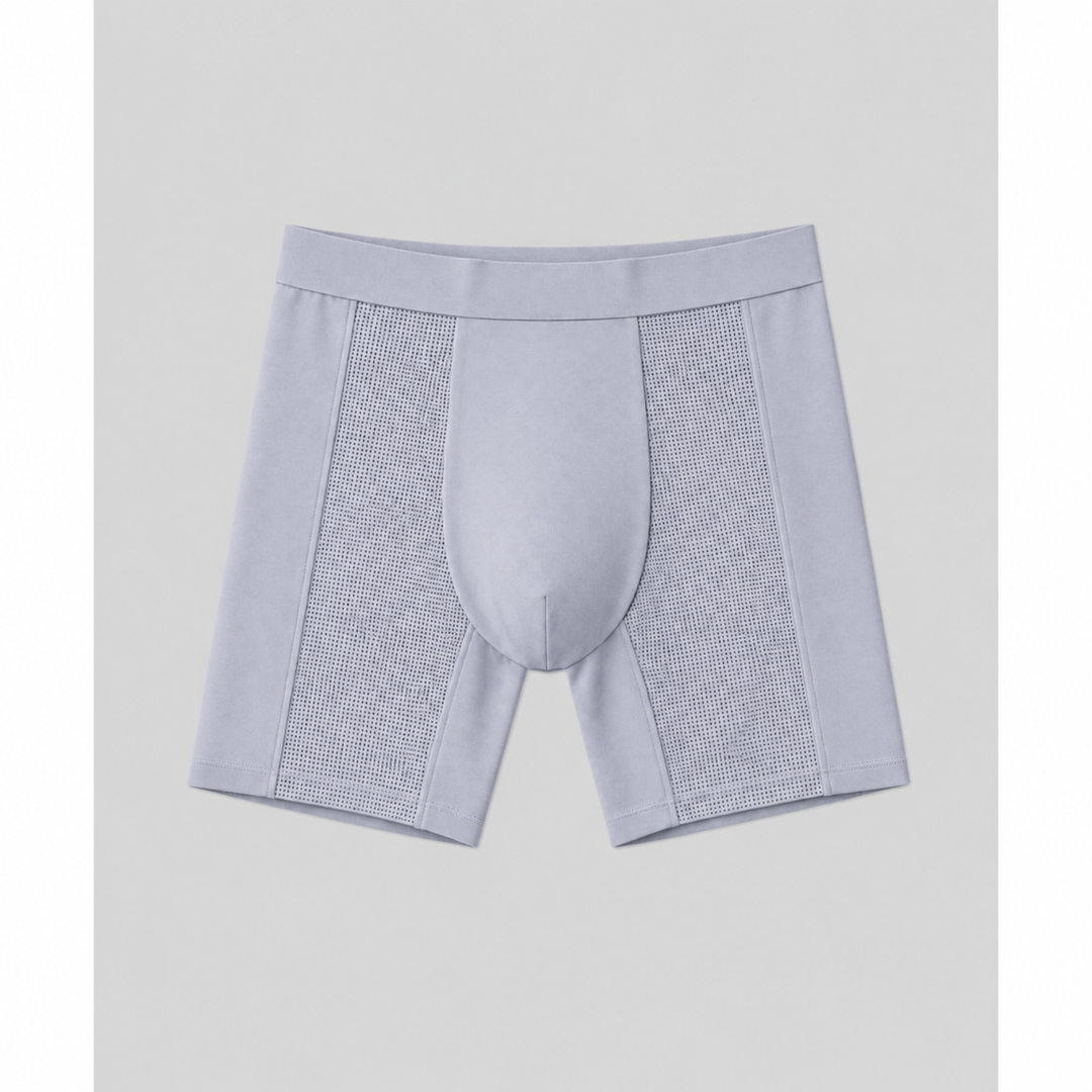 SilkCut Men's Mesh Modal Performance Boxer Briefs – Breathable Gym Underwear