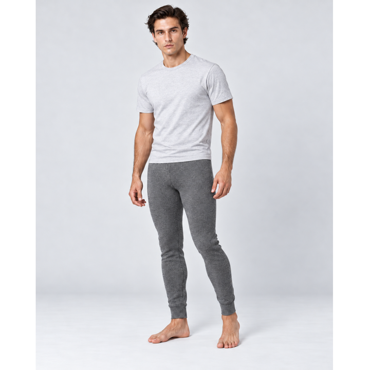 SilkCut Men's Turkish Cotton Thermal Long Johns – men's double-faced knit thermal base layer bottoms