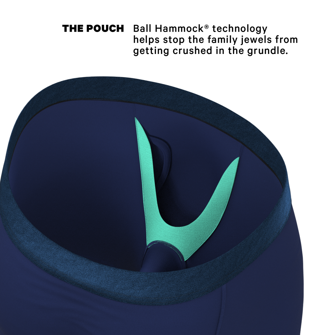 The Navy Jones Tonal Navy Long Leg Boxer Briefs with Ball Hammock® Pouch & Fly