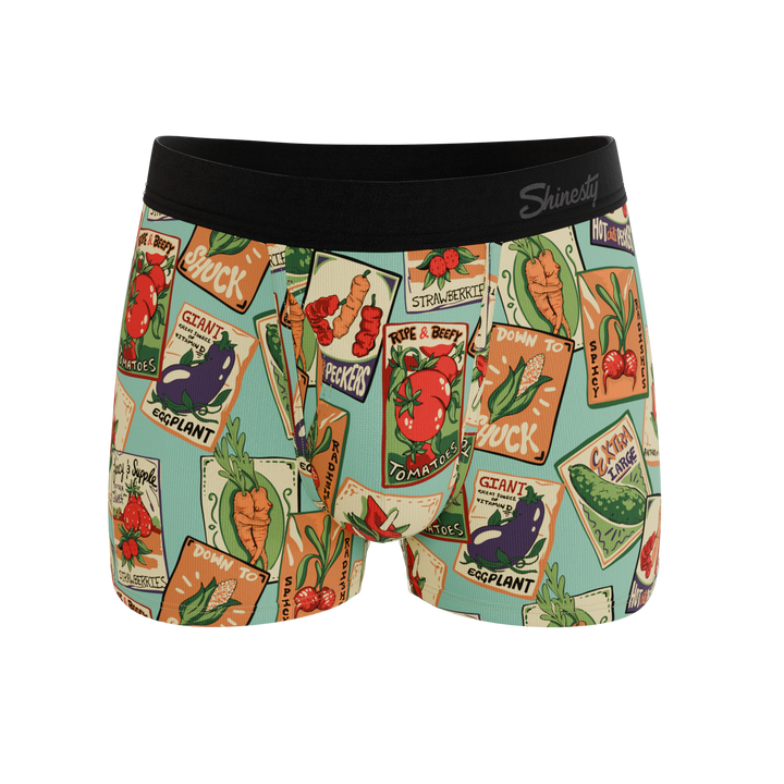 Men's Ball Hammock® Pouch Boxer Briefs - Ripe & Beefy Seed Packet Print