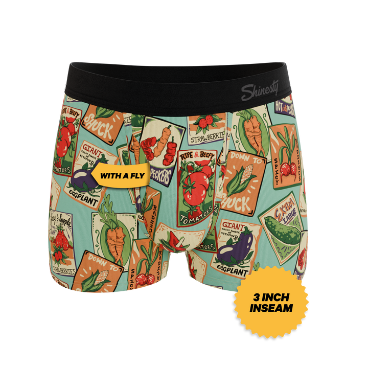 Men's Ball Hammock® Pouch Boxer Briefs - Ripe & Beefy Seed Packet Print