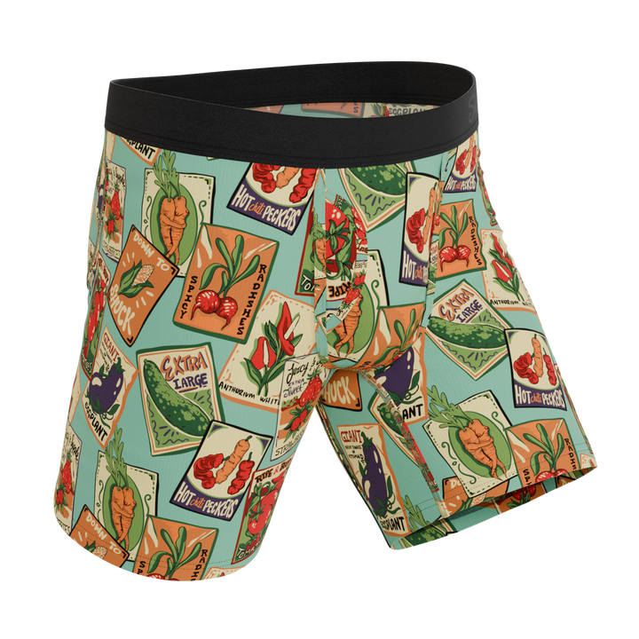 The Prize Winner Vintage Seed Packet Boxer Briefs - Funny Garden Pouch Underwear