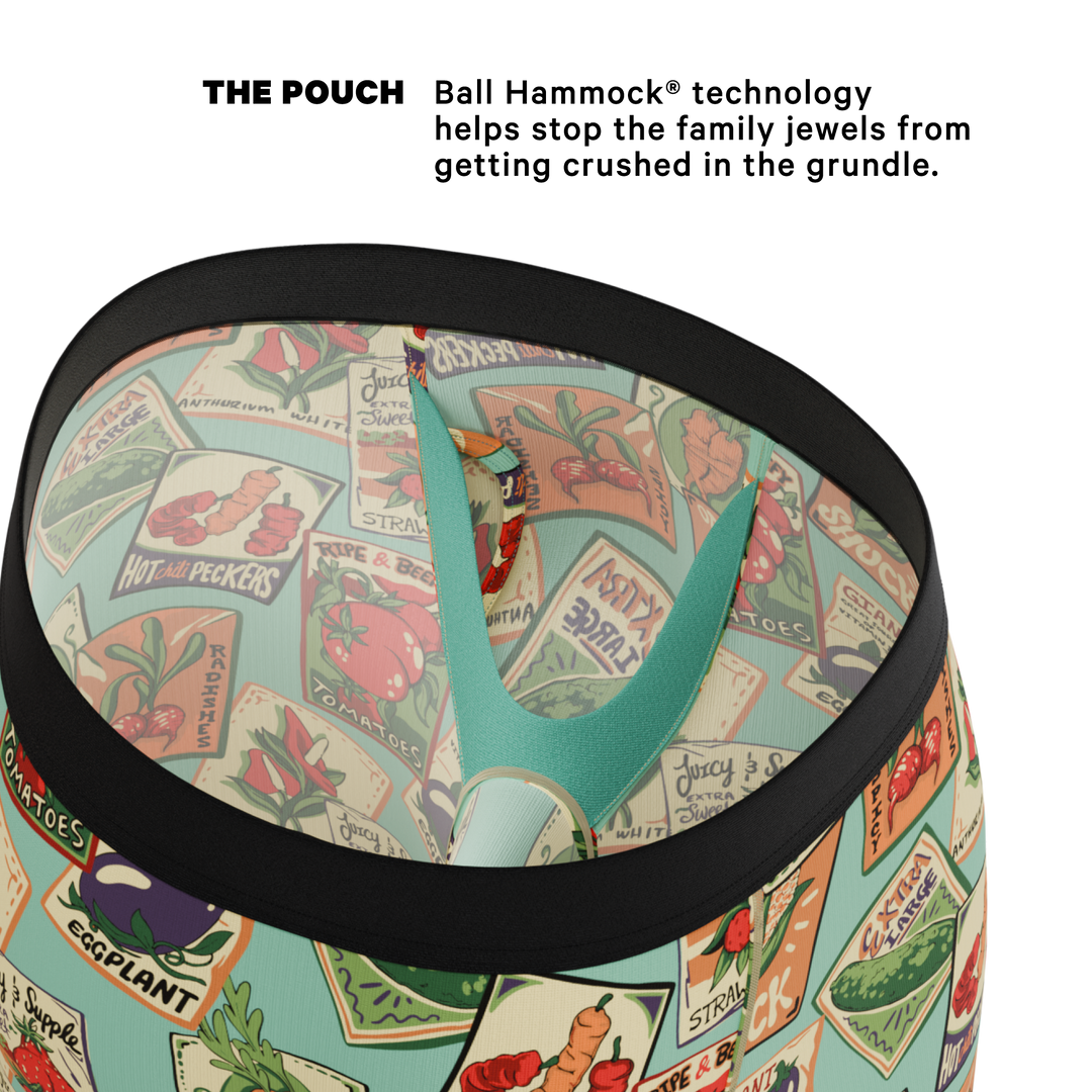 The Prize Winner Vintage Seed Packet Boxer Briefs - Funny Garden Pouch Underwear