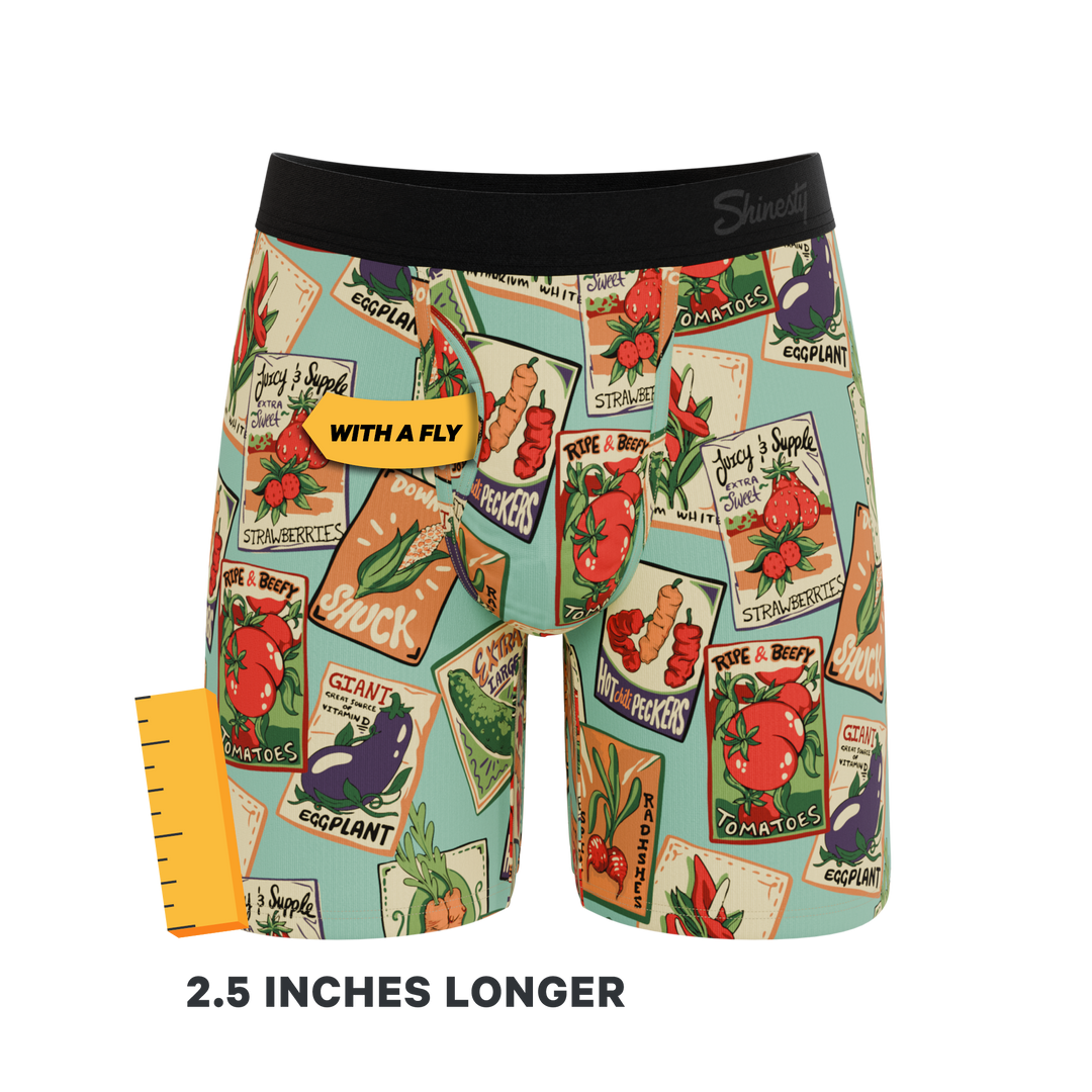 The Prize Winner Vintage Seed Packet Boxer Briefs - Funny Garden Pouch Underwear