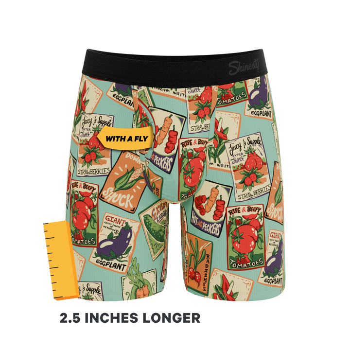 The Prize Winner Vintage Seed Packet Boxer Briefs - Funny Garden Pouch Underwear