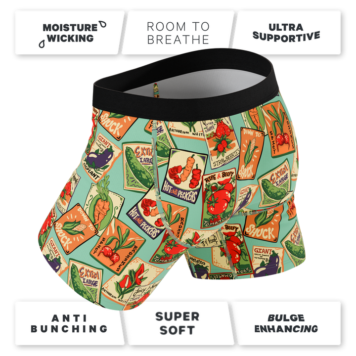 The Need For Seed | Vintage Seed Packet Ball Hammock® Pouch Boxer Briefs