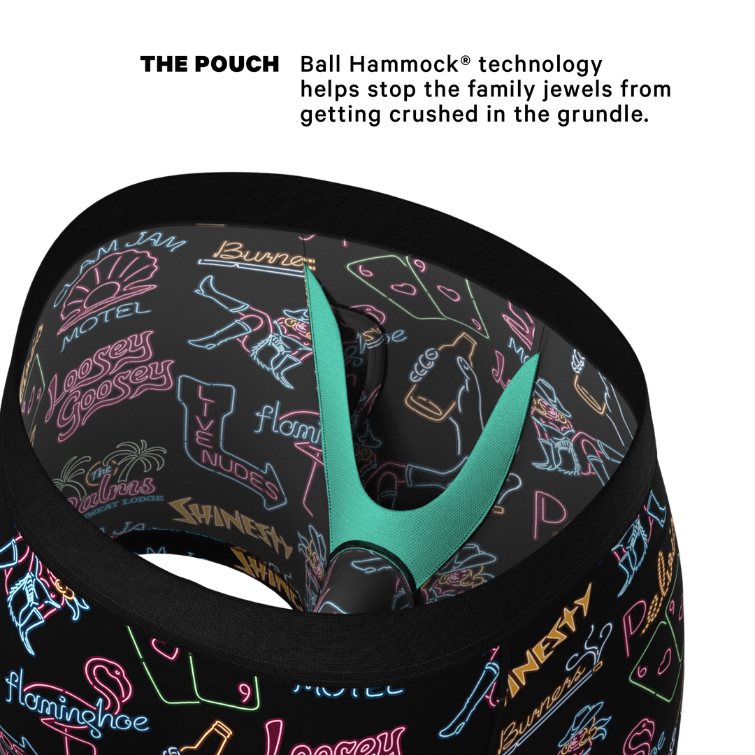 Shinesty "The Neon Dream" Vegas Signs Ball Hammock® Pouch Underwear with Fly