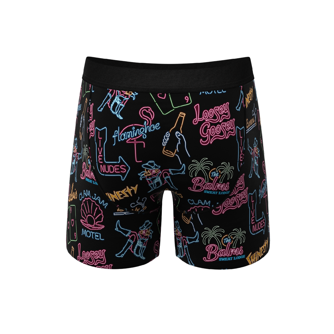 Shinesty "The Neon Dream" Vegas Signs Ball Hammock® Pouch Underwear with Fly