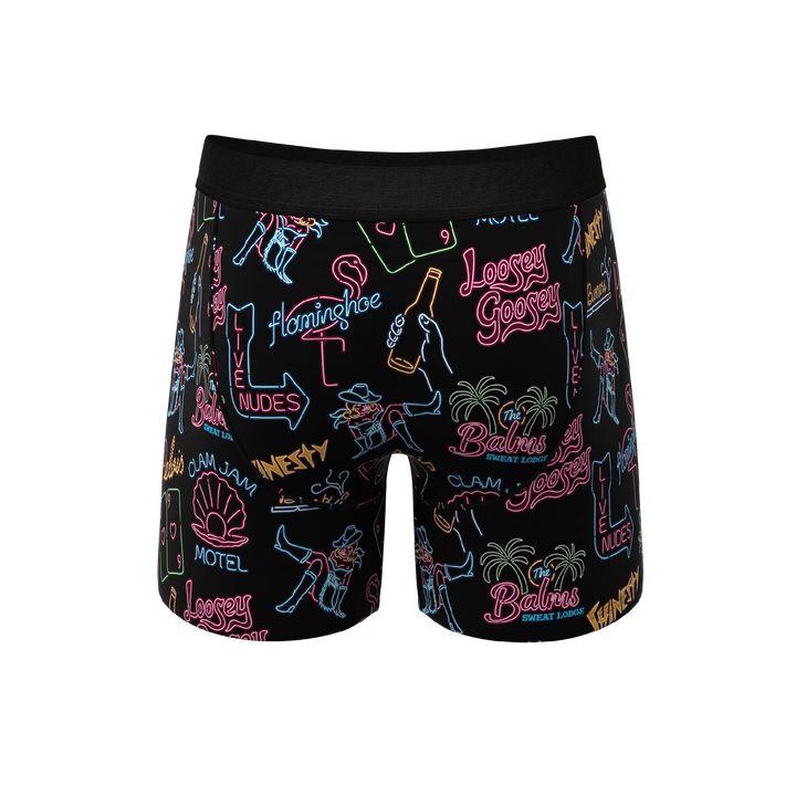 Shinesty "The Neon Dream" Vegas Signs Ball Hammock® Pouch Underwear with Fly