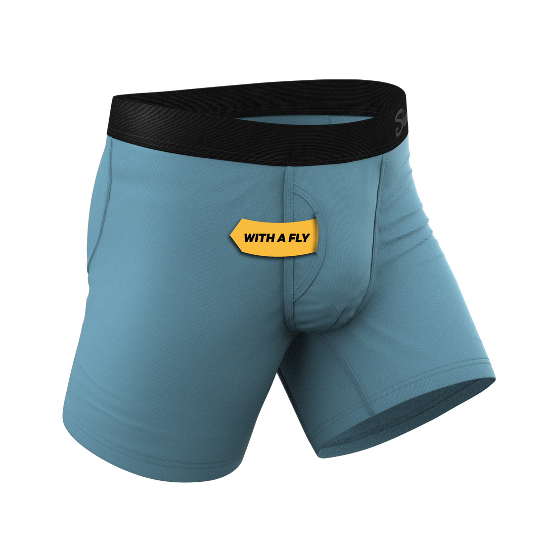 The Neptune Slate Blue Ball Hammock® Pouch Underwear with Functional Fly