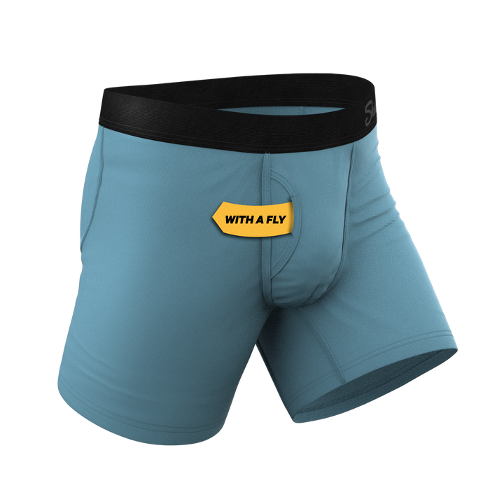 The Neptune Slate Blue Ball Hammock® Pouch Underwear with Functional Fly