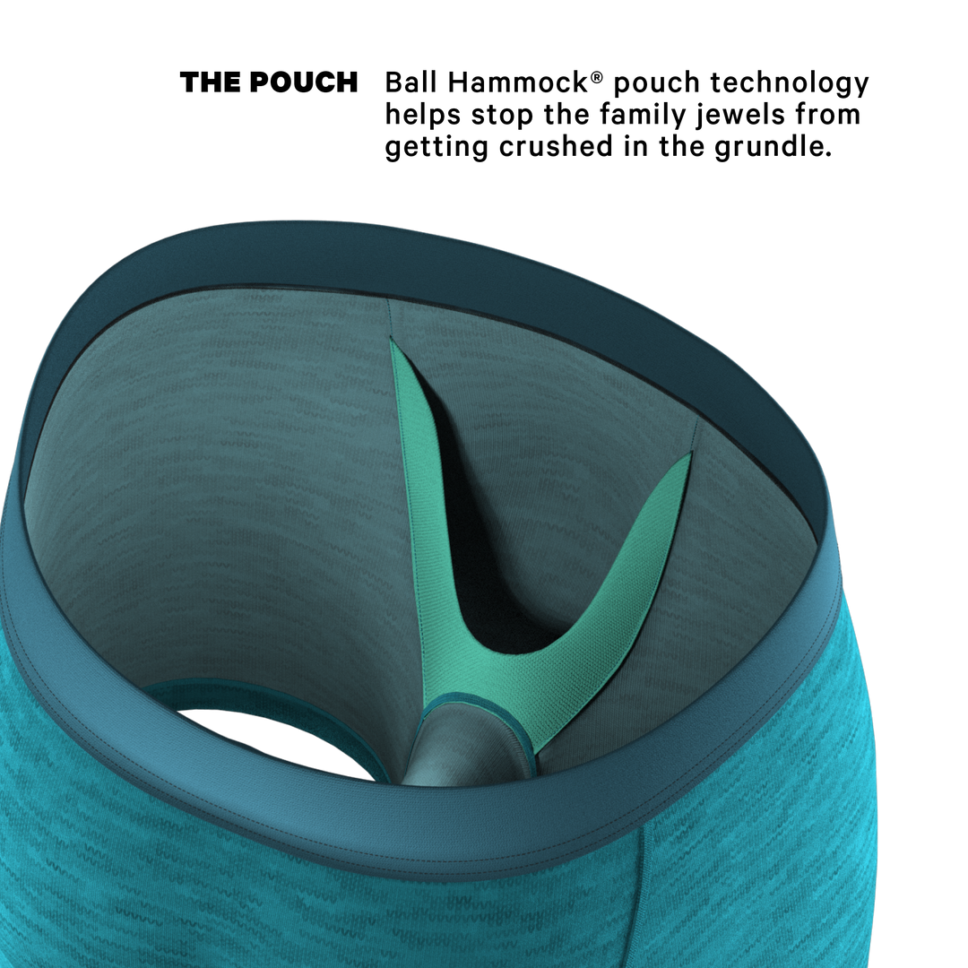 The Nerves of Teal Heather Ball Hammock® Pouch Underwear for Men