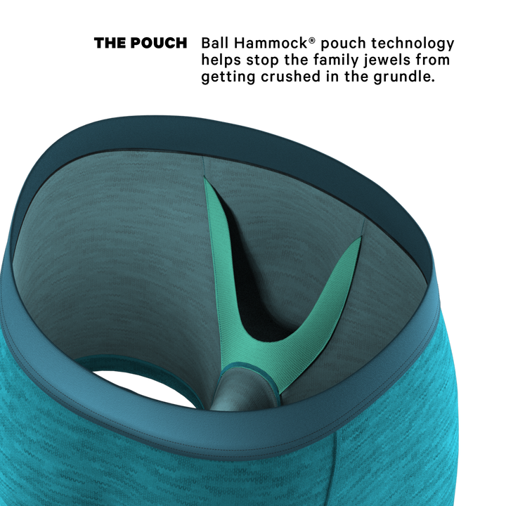 The Nerves of Teal Heather Ball Hammock® Pouch Underwear for Men