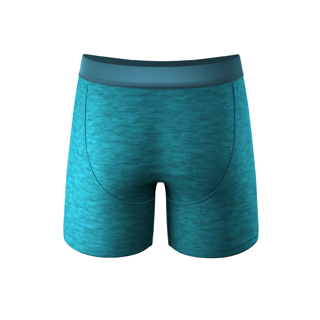 The Nerves of Teal Heather Ball Hammock® Pouch Underwear for Men