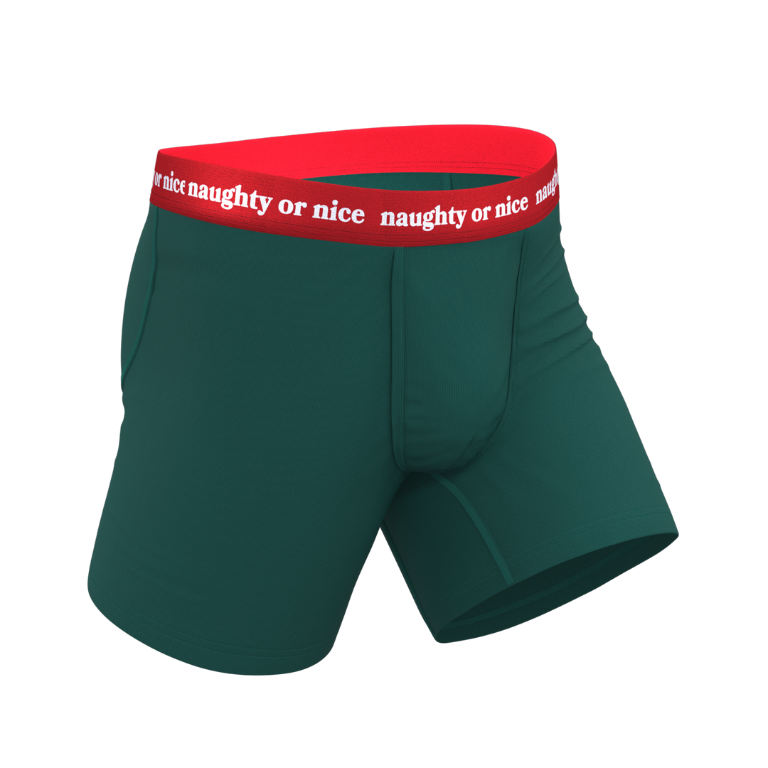 Shinesty "The Nice List" Flirty Waistband Ball Hammock® Pouch Boxer Briefs (No Fly)