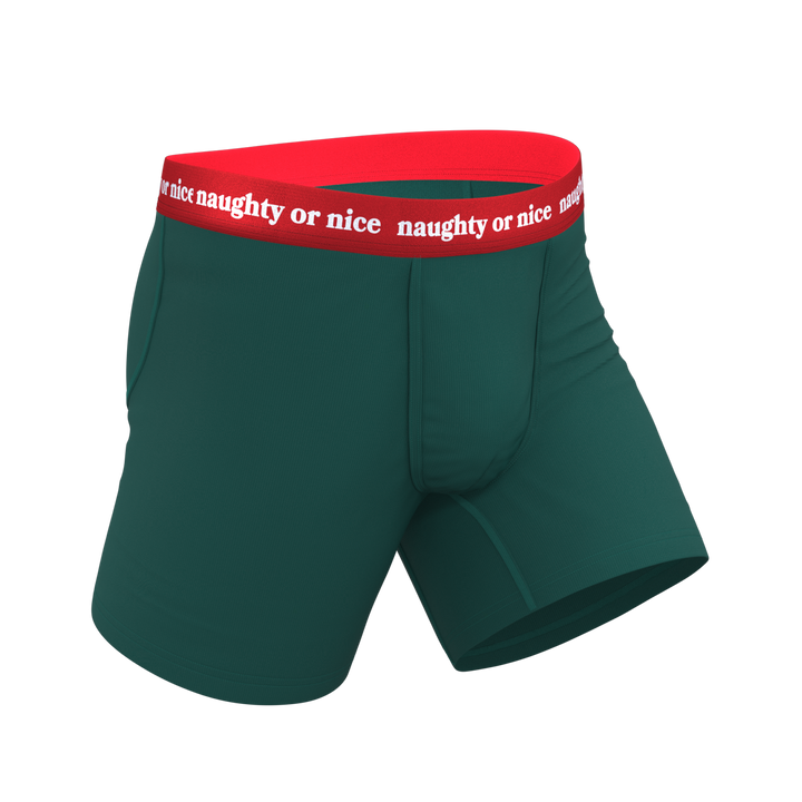 Shinesty "The Nice List" Flirty Waistband Ball Hammock® Pouch Boxer Briefs (No Fly)