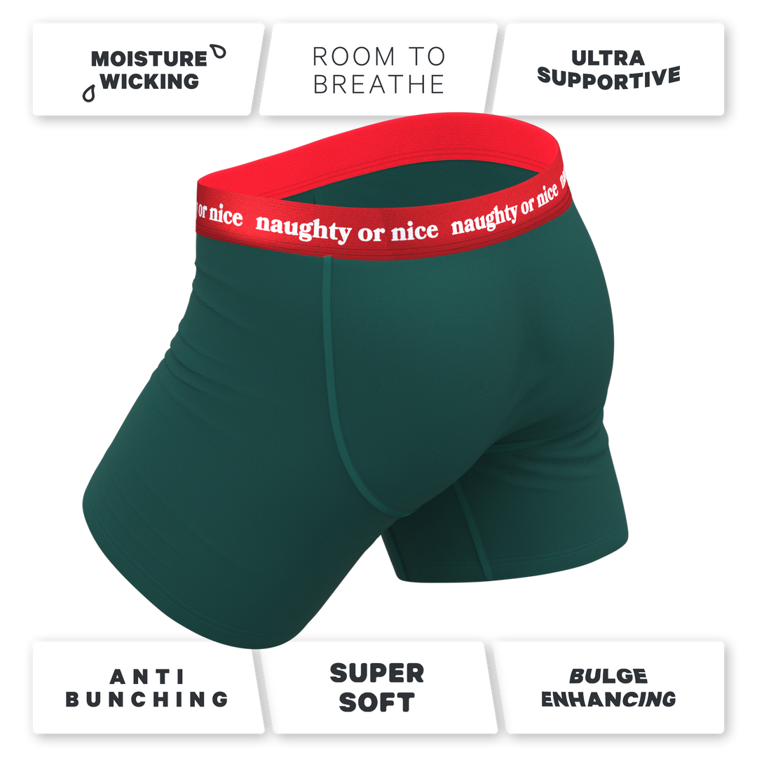Shinesty "The Nice List" Flirty Waistband Ball Hammock® Pouch Boxer Briefs (No Fly)