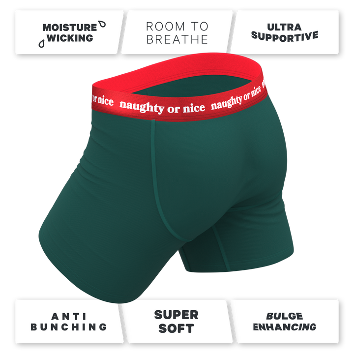 Shinesty "The Nice List" Flirty Waistband Ball Hammock® Pouch Boxer Briefs (No Fly)