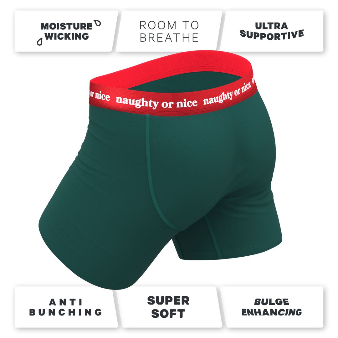Shinesty "The Nice List" Flirty Waistband Ball Hammock® Pouch Boxer Briefs with Fly