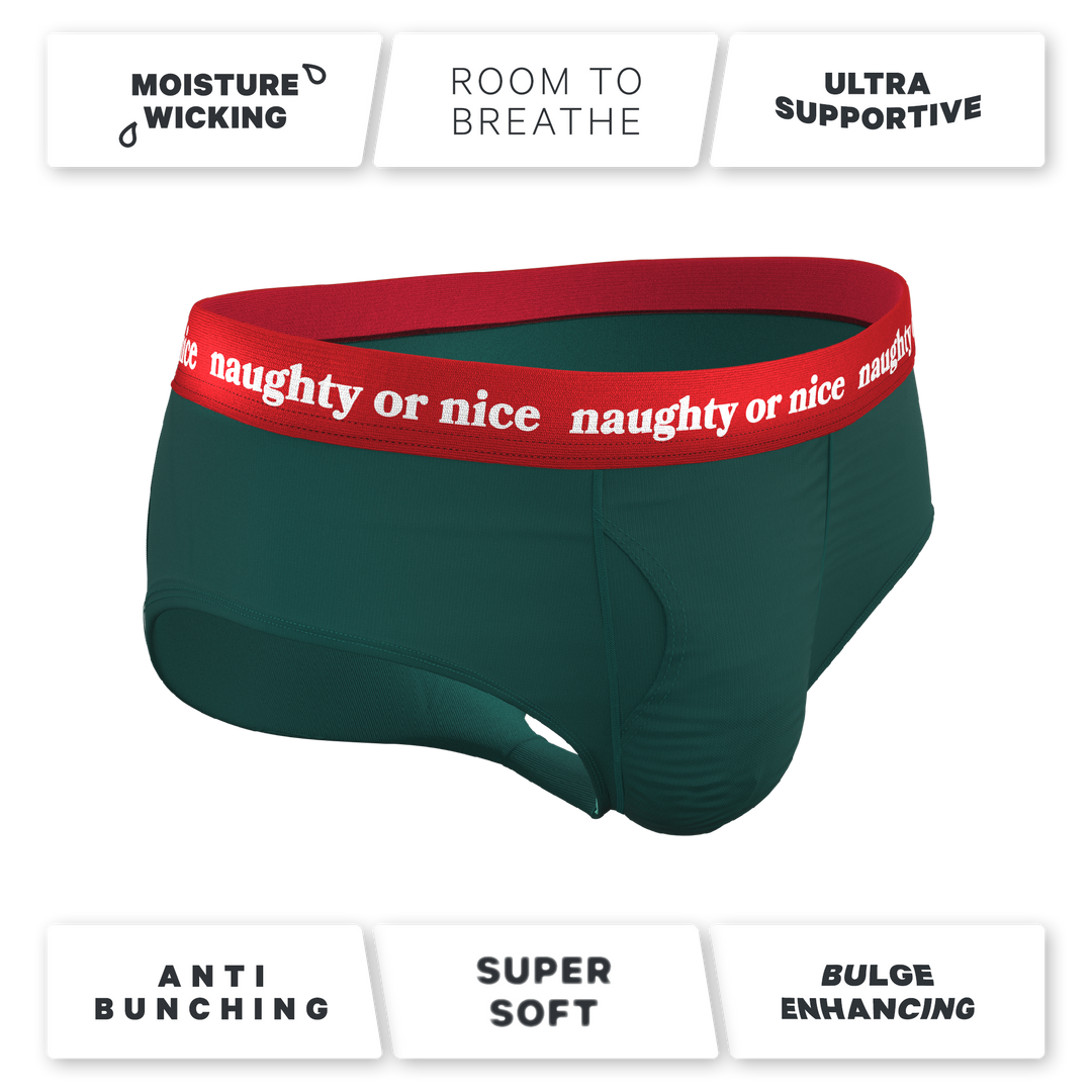 The Nice List Flirty Waistband Ball Hammock® Briefs - Shinesty Holiday Underwear