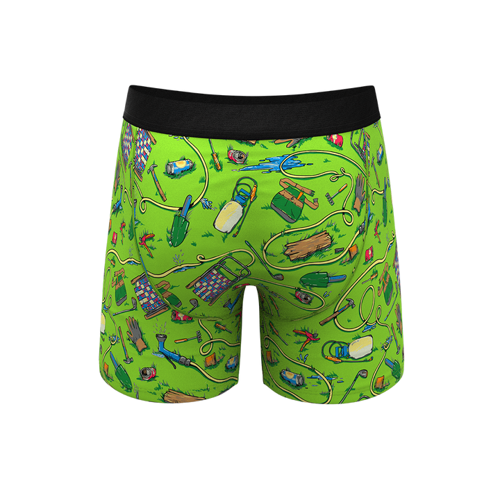 The Nice Piece Of Grass Ball Hammock® Pouch Underwear with Fly (Gardening Hose Print)