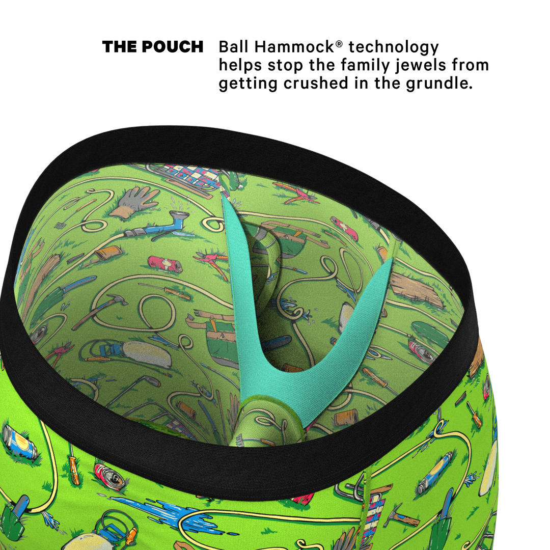 Shinesty "The Nice Piece Of Grass" Gardening Hose Long Leg Ball Hammock® Pouch Underwear With Fly