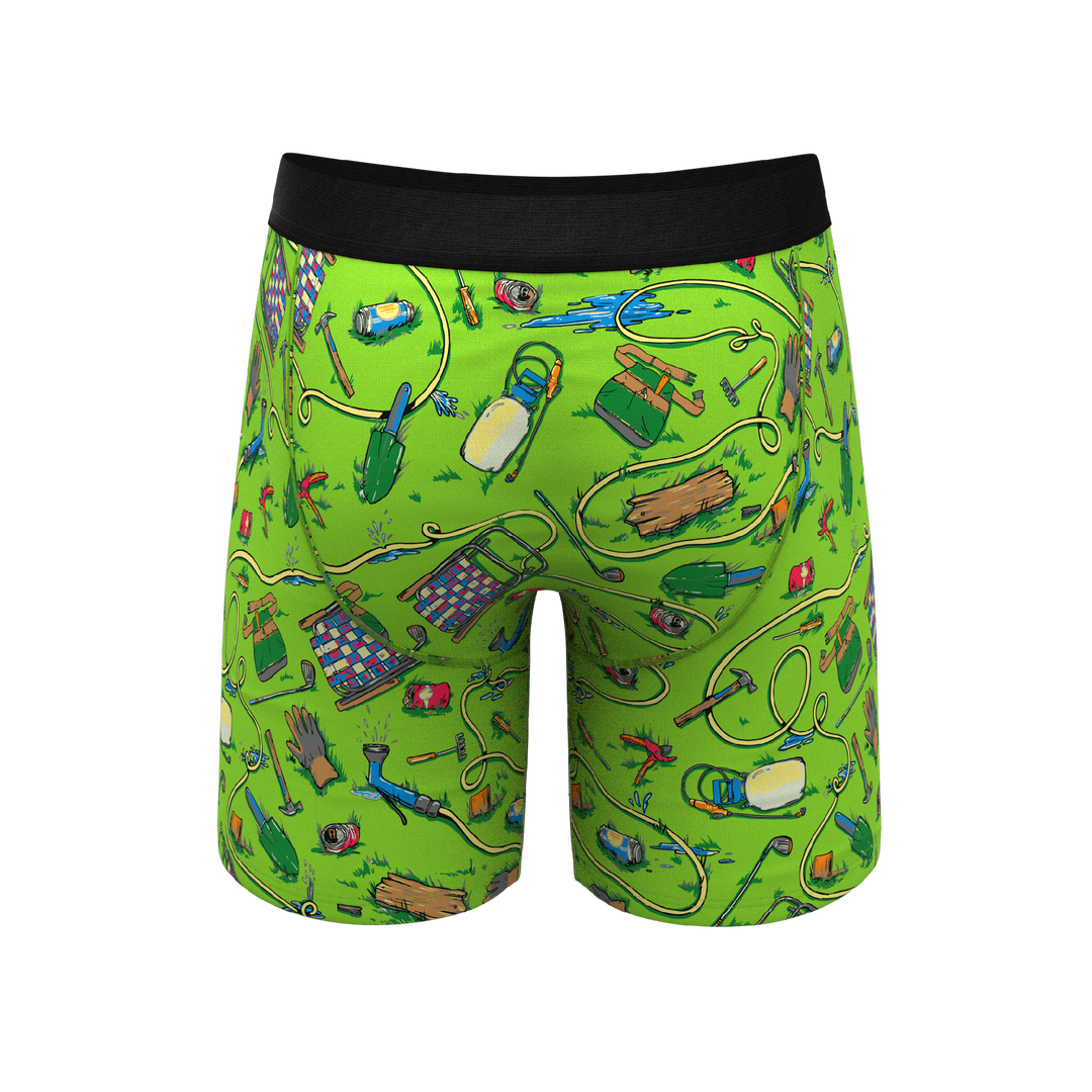 Shinesty "The Nice Piece Of Grass" Gardening Hose Long Leg Ball Hammock® Pouch Underwear With Fly