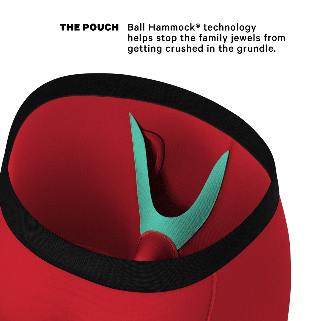 The Nutcrack-Him: Funny Nutcracker Christmas Long Leg Boxer Briefs w/ Ball Hammock® Pouch