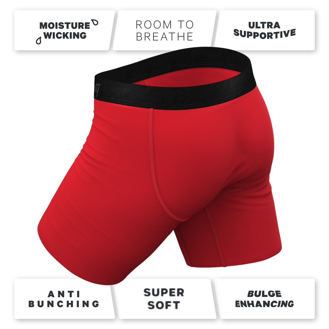 The Nutcrack-Him: Funny Nutcracker Christmas Long Leg Boxer Briefs w/ Ball Hammock® Pouch