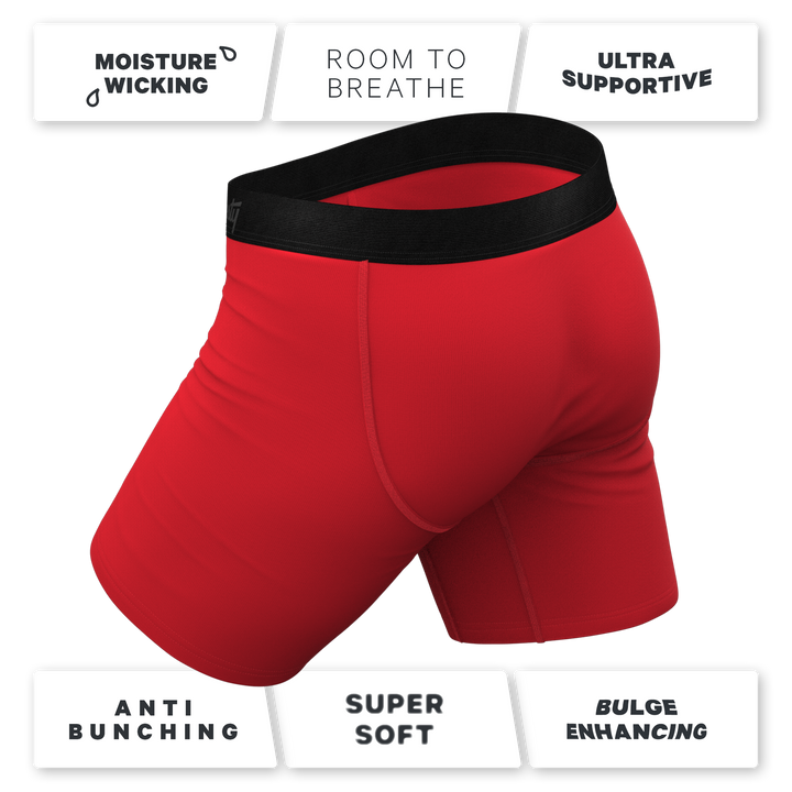 The Nutcrack-Him: Funny Nutcracker Christmas Long Leg Boxer Briefs w/ Ball Hammock® Pouch