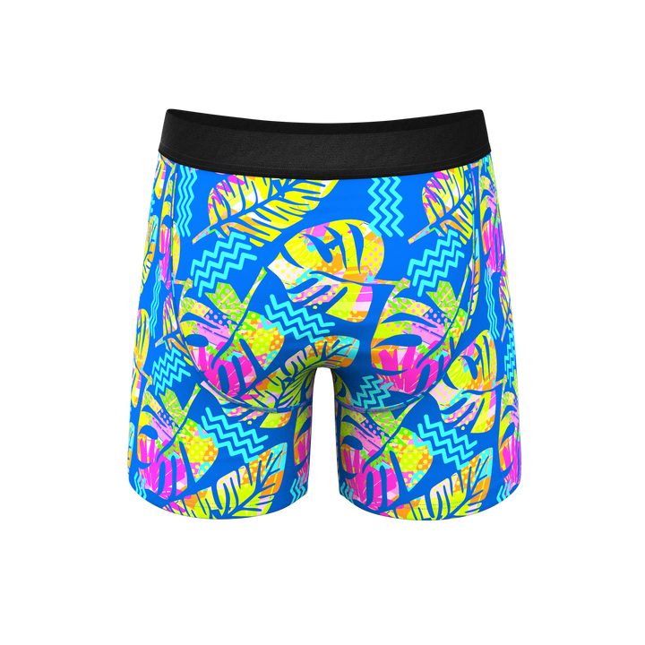 The Oahu Rendezvous Tropical Leaves Ball Hammock® Pouch Underwear with Fly