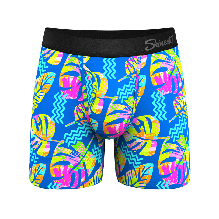 The Oahu Rendezvous Tropical Leaves Ball Hammock® Pouch Underwear with Fly